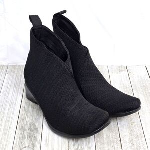 Charleston Shoe Co Lower King Washable Fabric Black Ankle Boots Women's Size 7